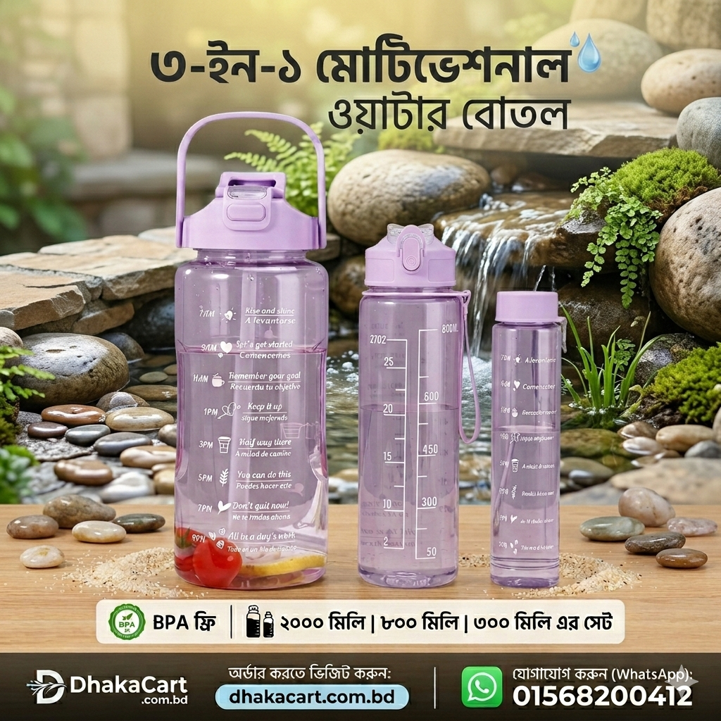 Purple Transparent 3in1 Set