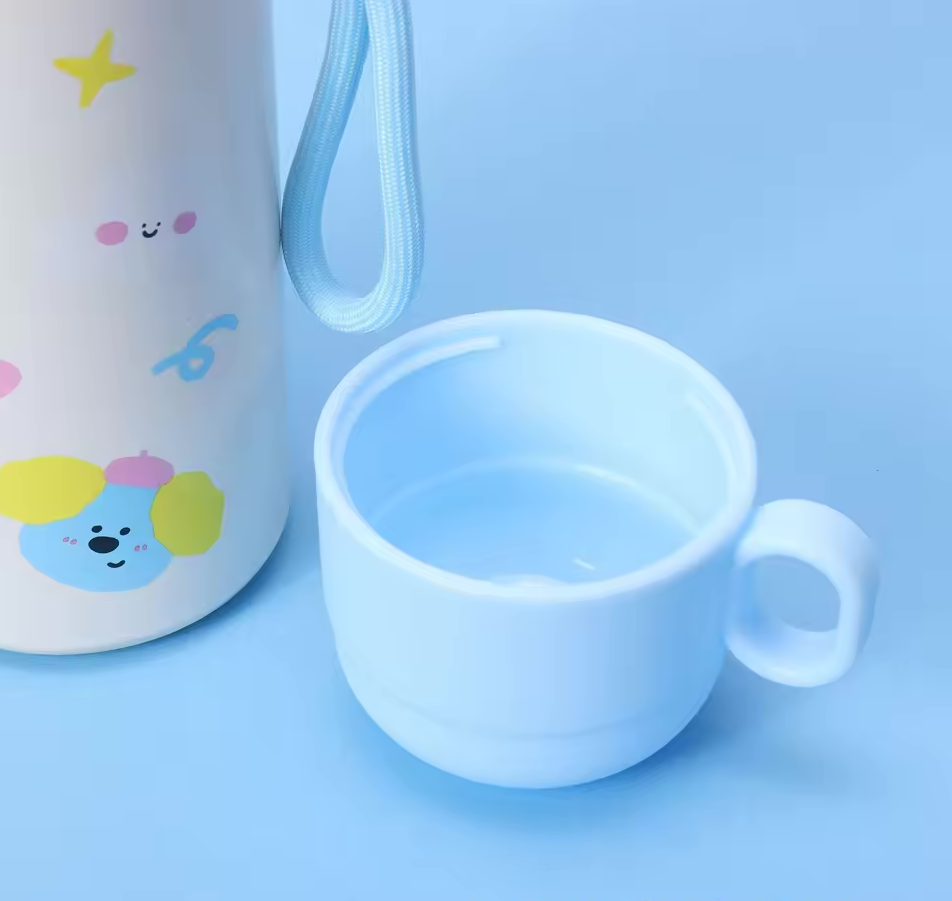 Cute Cartoon Metal Mug – 550ml(Pink) - Image 4