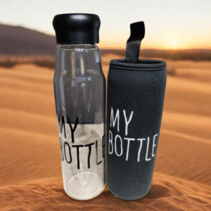 Jazz Style Water Bottle Aluminum Cap With Glass – 550ml